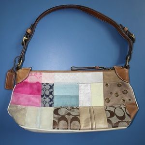 SOLD: Vintage Coach Demi Patchwork Shoulder Bag, Multi-color